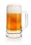Glass of beer drink with bubbles isolated