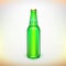 Glass beer green bottle. Product packing.