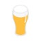 Glass of beer isometric 3d icon