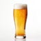 Glass of Beer on a plain white background - product photography