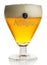 Glass of Belgian Affligem Blonde beer
