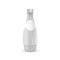 Glass beverage bottle with blank label