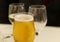 Glass of blond beer