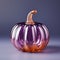 Glass blown pumpkin, Halloween home decoration decor elements, hand made transparent colored glass