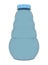 Glass bottle blue with blue cap