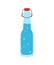 Glass bottle of clean mineral water clipart in flat line modern style. Healthy lifestyle, hydrate motivation, drink more water