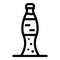 Glass bottle of cola icon, outline style
