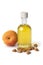 Glass bottle with cosmetic apricot kernel oil