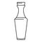 Glass bottle icon, outline style