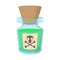 Glass bottle with poison cartoon icon