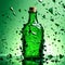 Glass bottle shattering - ai generated image