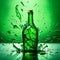 Glass bottle shattering - ai generated image