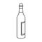 Glass bottle wine liquor thin line