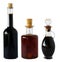 Glass bottles with balsamic vinegar