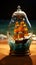 Glass bound voyage Ship bottle holds a meticulously detailed seafaring vessel within