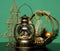 Glass bowl with Christmas decoration, Christmas lamp