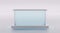 Glass box on stand with lid, aquarium or terrarium isolated on white background. Empty mockup clear rectangular tank for