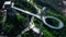 The glass bridge of Huangtengxia in China, also called the `Heavenly Gate`. The appearance of the bridge is similar to 2 tennis ra