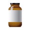 Glass brown jar packing product