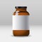 Glass brown jar packing product