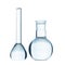 The glass bulb. Chemical flask. Chemical vessels. Glassware