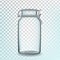 Glass Can Empty Container For Storage Pasta Vector
