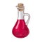 Glass carafe of red wine