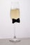 Glass champagne glasses in funny and cute style,