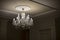 Glass chandelier. Ceiling light source