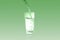Glass of chlorophyll Green tone