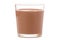 A glass of chocolate milk cocoa