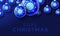 Glass Christmas coronavirus ball banner. Christmas events and holidays during a pandemic Vector illustration