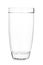 Glass of clean cool water on white background