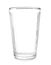 Glass of clean cool water on white background