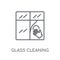 Glass cleaning linear icon. Modern outline Glass cleaning logo c
