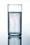 Glass of clear mineral water