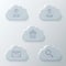 Glass Clouds Icons Set