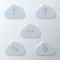 Glass Clouds Icons Set