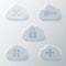 Glass Clouds Icons Set