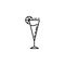 glass of cocktail dusk icon. Element of drinks and beverages icon for mobile concept and web apps. Thin line glass of cocktail