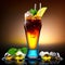 glass of cola with ice, coke, cuba libre