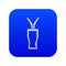 Glass cola icon blue vector