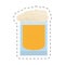 glass cold beer image cut line