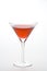 Glass cold martini cocktail isolated