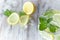 A glass of cool water with ice, lemon and mint. Selective focus. refreshing summer drink close-up. lemon and water