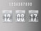 Glass Countdown timer on transparent background. Clock counter. Vector