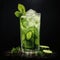 a glass of cucumber and mint drink