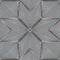 Glass decor tile with grooved surface. Geometric pattern. Rhombs and squares.