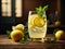 A glass of delicious lemonade, symphony of flavors. The zesty tang of freshly squeezed lemons mingles