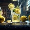 A glass of delicious lemonade, symphony of flavors. The zesty tang of freshly squeezed lemons mingles